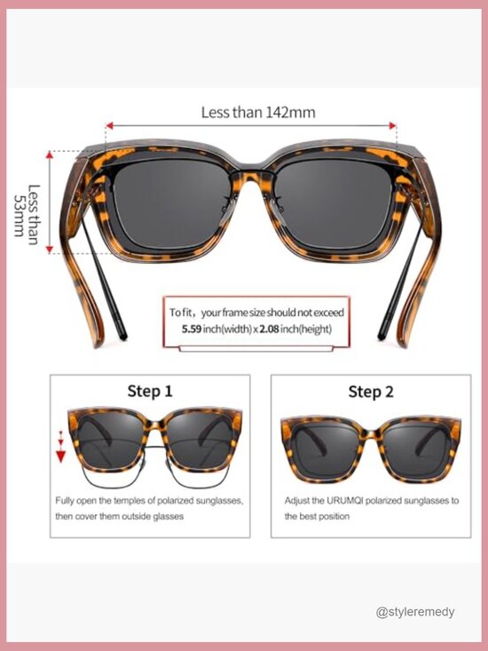 Polarized UV400 Over-the-Glasses Sunglasses with TR90 Frame